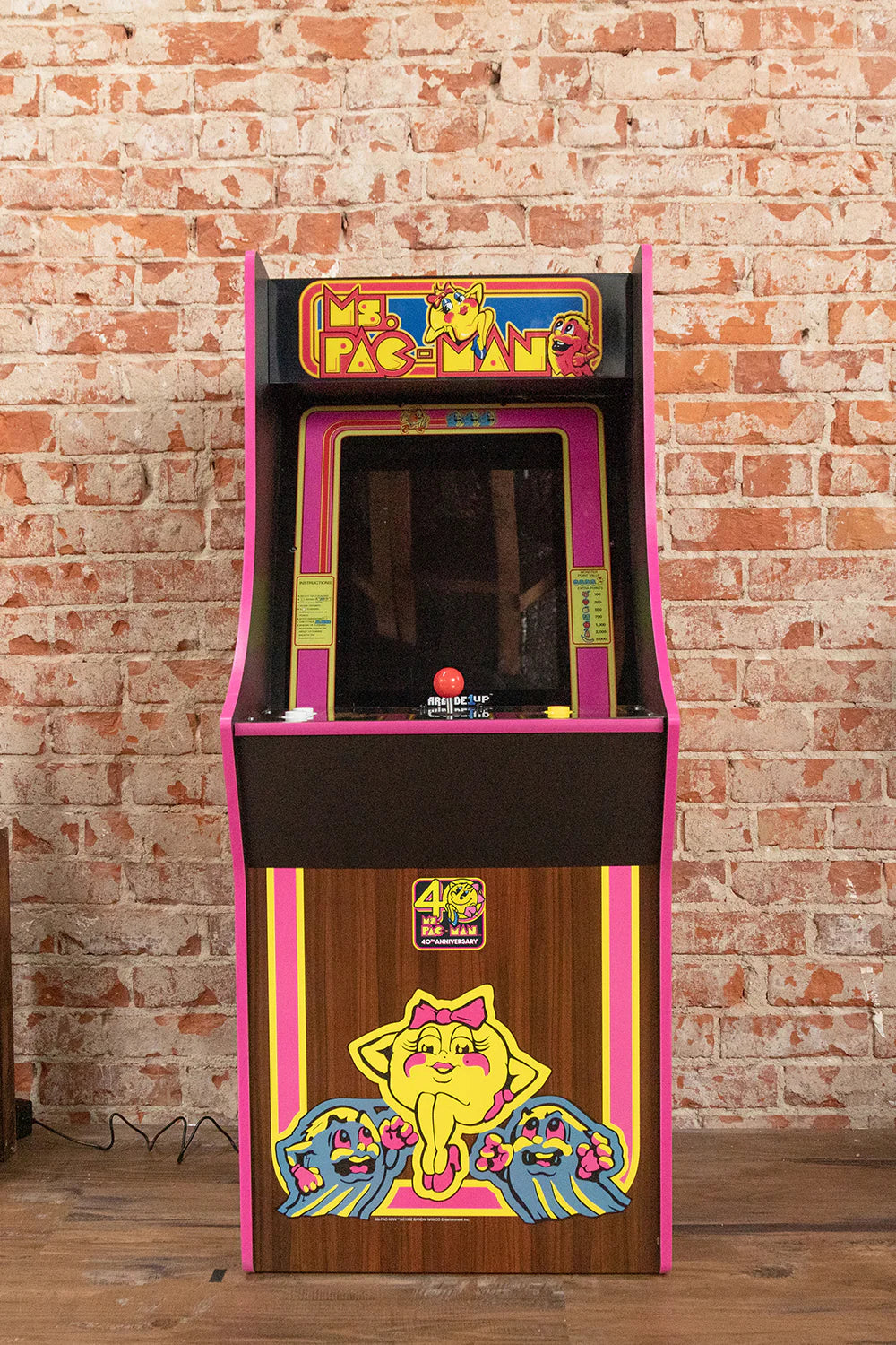 ARCADE 1 Upp Ms. Pac-Man 40-årsjubileumsarkadmaskin