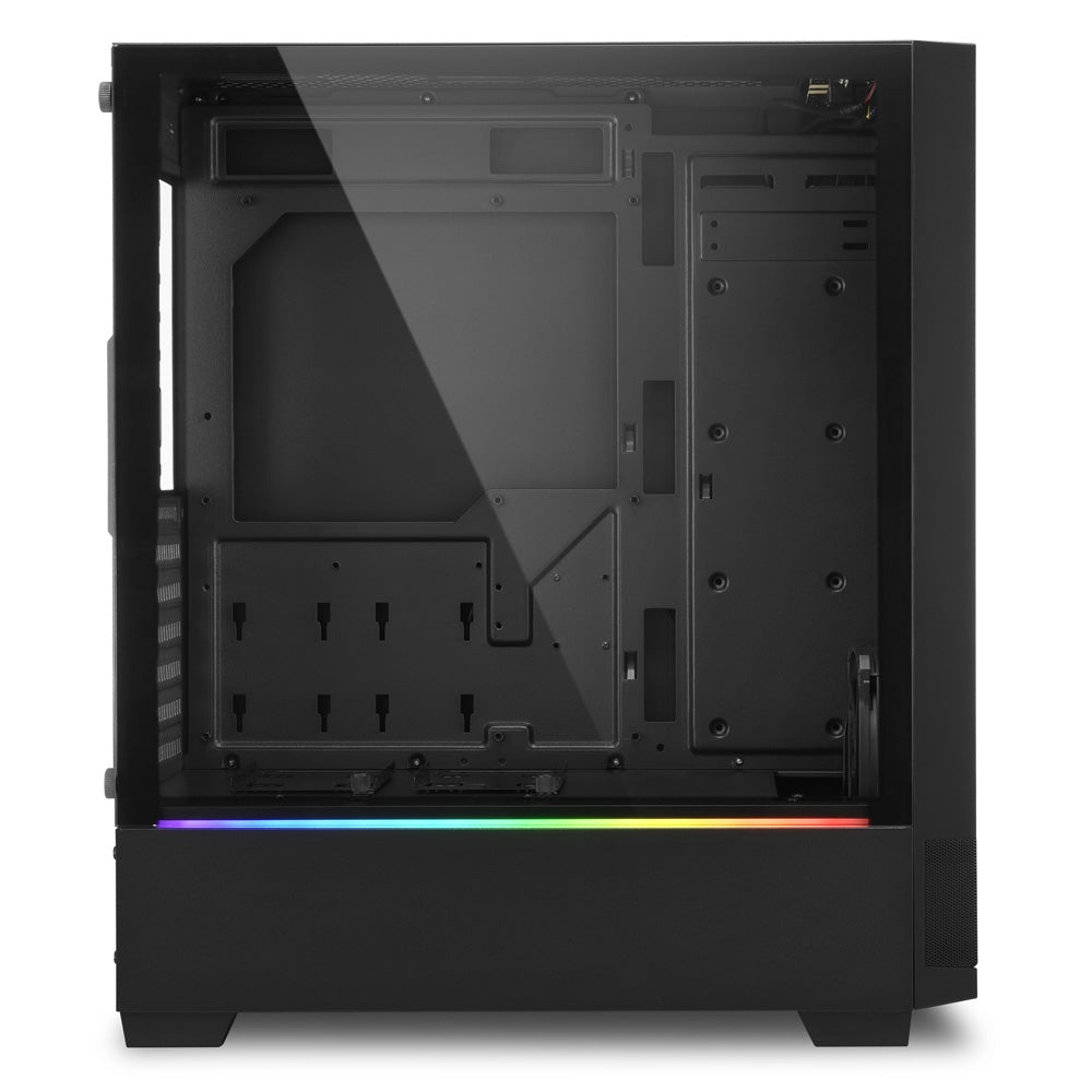 Sharkoon RGB FLOW, Tower Case (Black, Side Panel of Tempered Glass)
