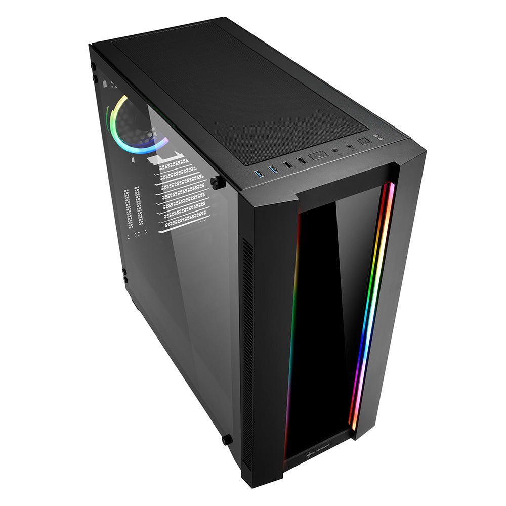Sharkoon ELITE SHARK CA200G, big-tower case (black, Tempered Glass) Sharkoon