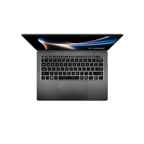 MSI Prestige 14 AI+ D3MG-016FR – tastatur og touchpad set ovenfra