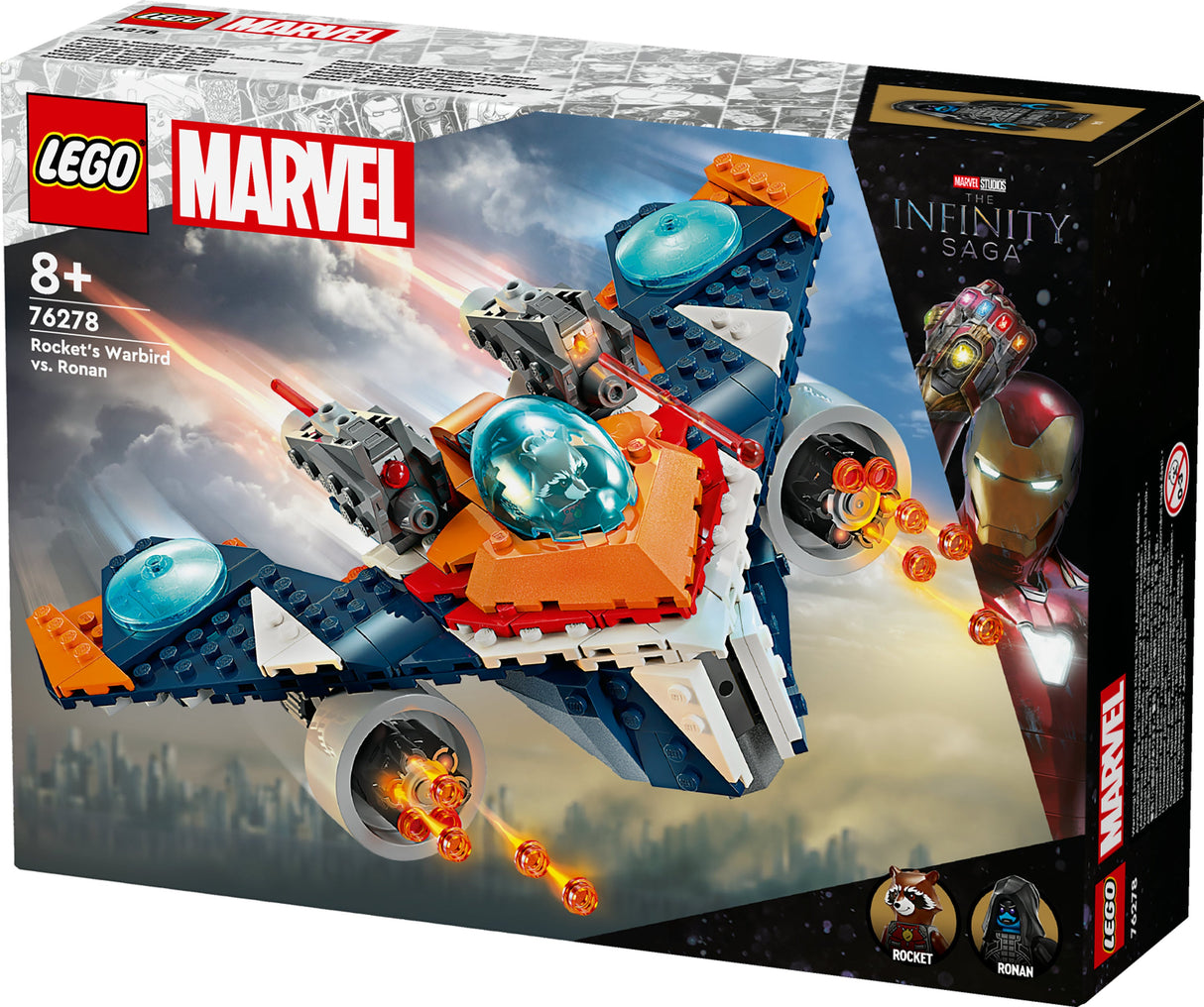 LEGO 76278 Marvel Super Heroes Rockets Spaceship Vs. Ronan, Byggleksak