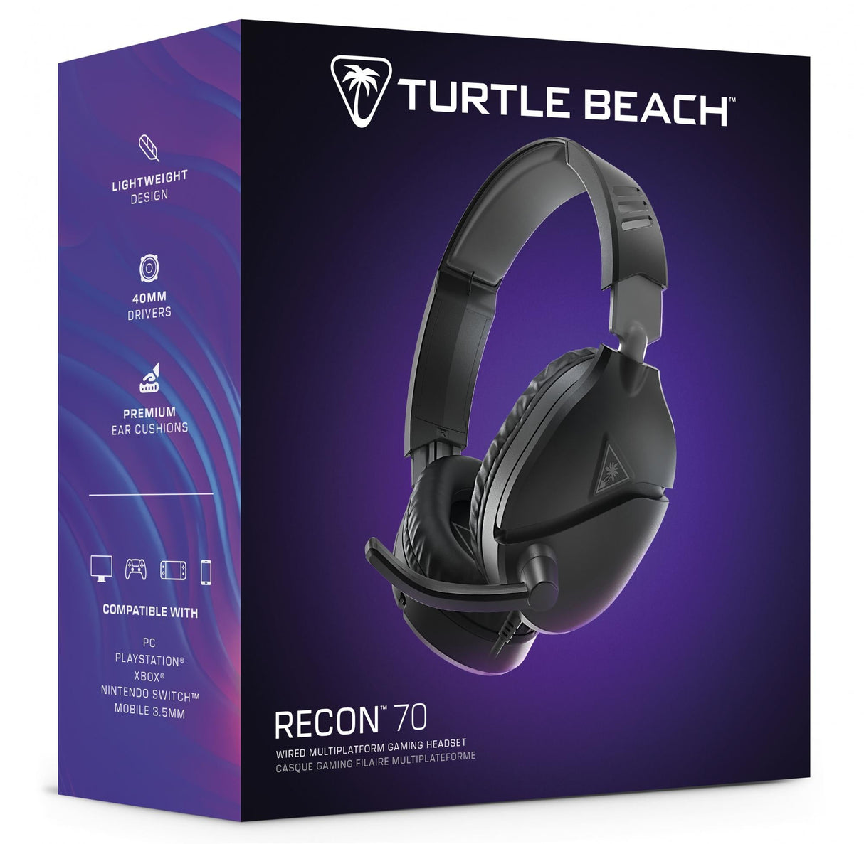 Turtle Beach Recon 70 Wired Headset - 2024 Multi-plattform - Svart