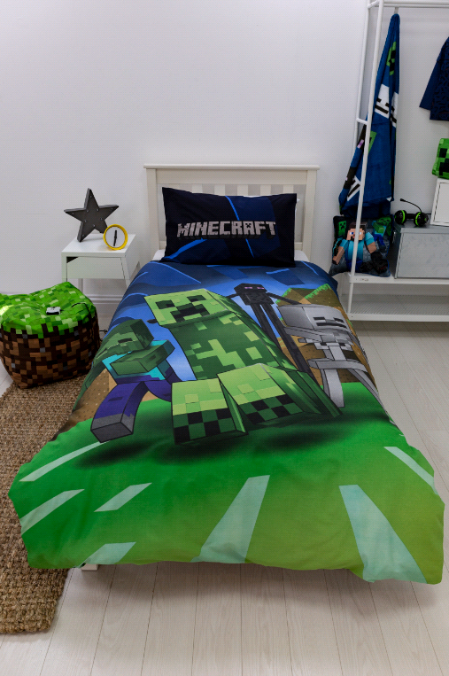 Sängkläder - Vuxenstorlek 140 X 200 Cm - Minecraft