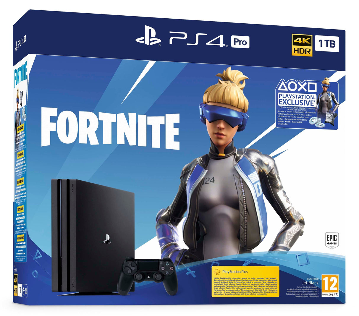 Playstation 4 Pro-konsol - 1 TB (Fortnite-paket) (nordisk)