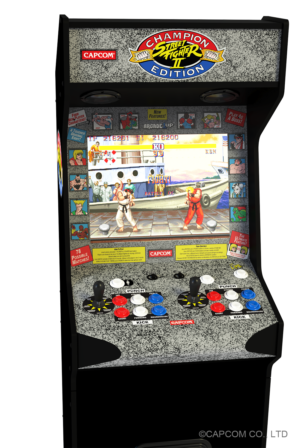 ARCADE 1 UP STREET FIGHTER DELUXE ARCADE MACHINE