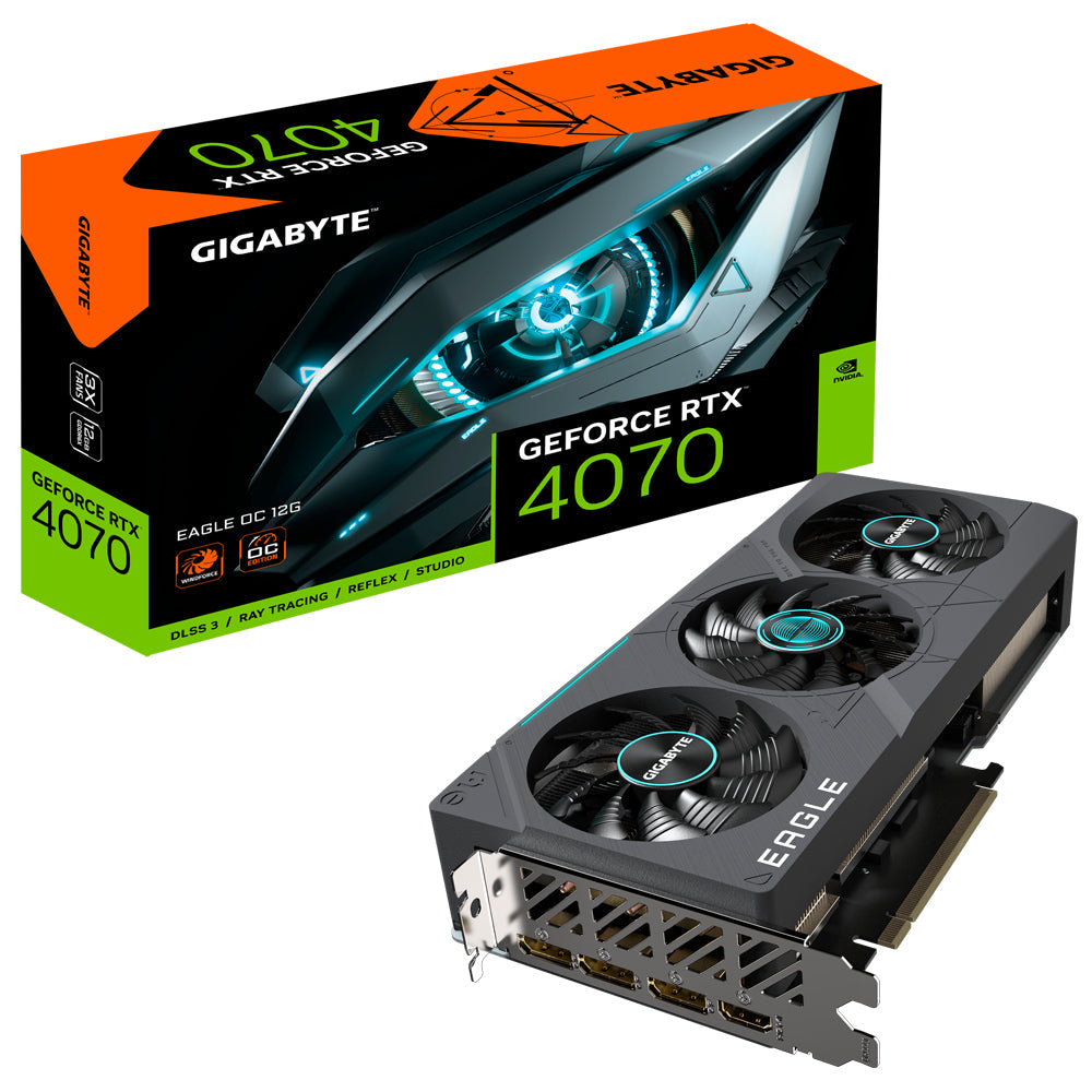 GIGABYTE GeForce RTX 4070 EAGLE OC 12GB GDDR6X grafikkort 1xHDMI 3xDP
