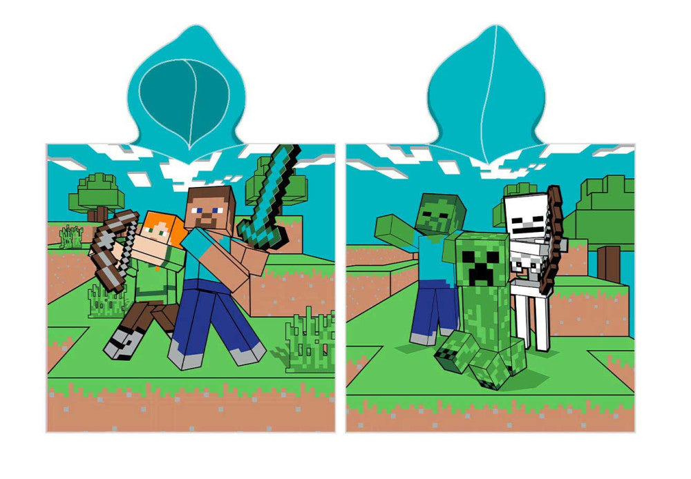 Minecraft Field Beach Handduk Poncho 50x115 Cm