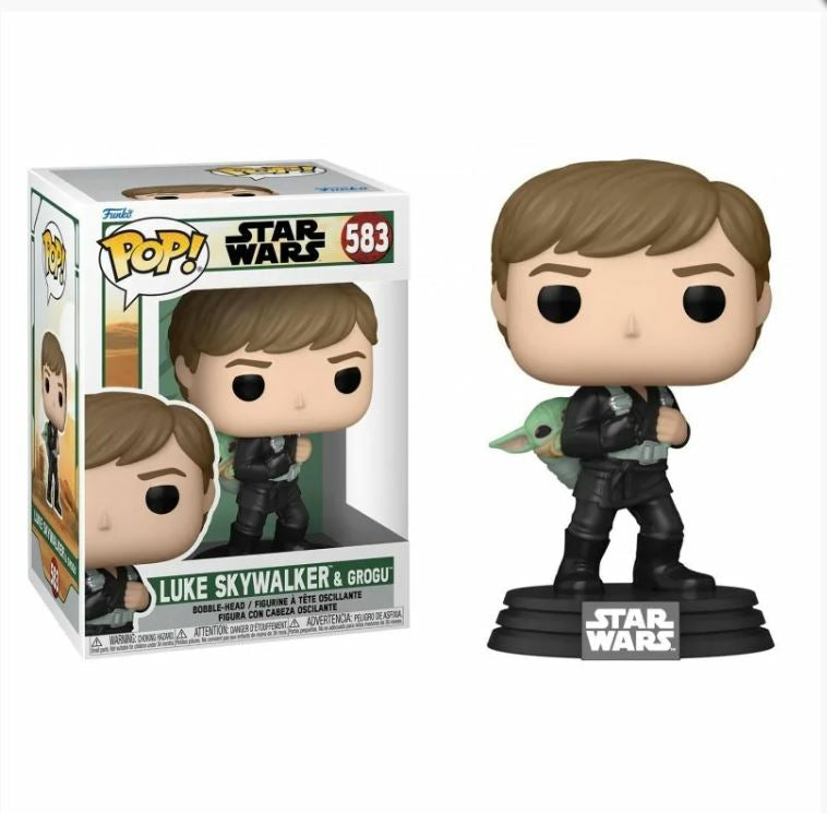 Funko Pop! Luke Skywalker Med Grogu 9 Cm