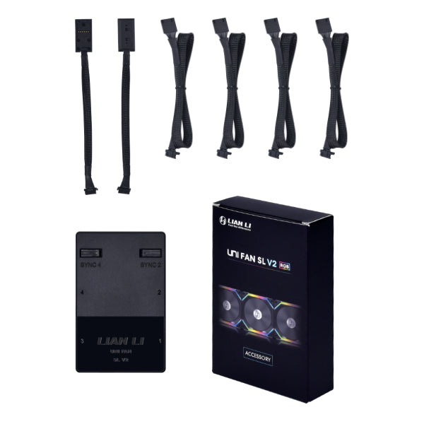 Lian Li UNI HUB SLV2 L-Connect 3 Controller för svarta fläktar