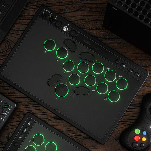 8BitDo Arcade Controller – leverless til Xbox/PC, sort – Knaplayout set ovenfra