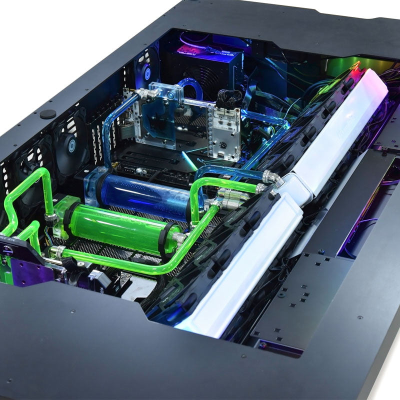 Lian Li DK-05F Skrivbordschassi (höjdjusterbart) - Svart