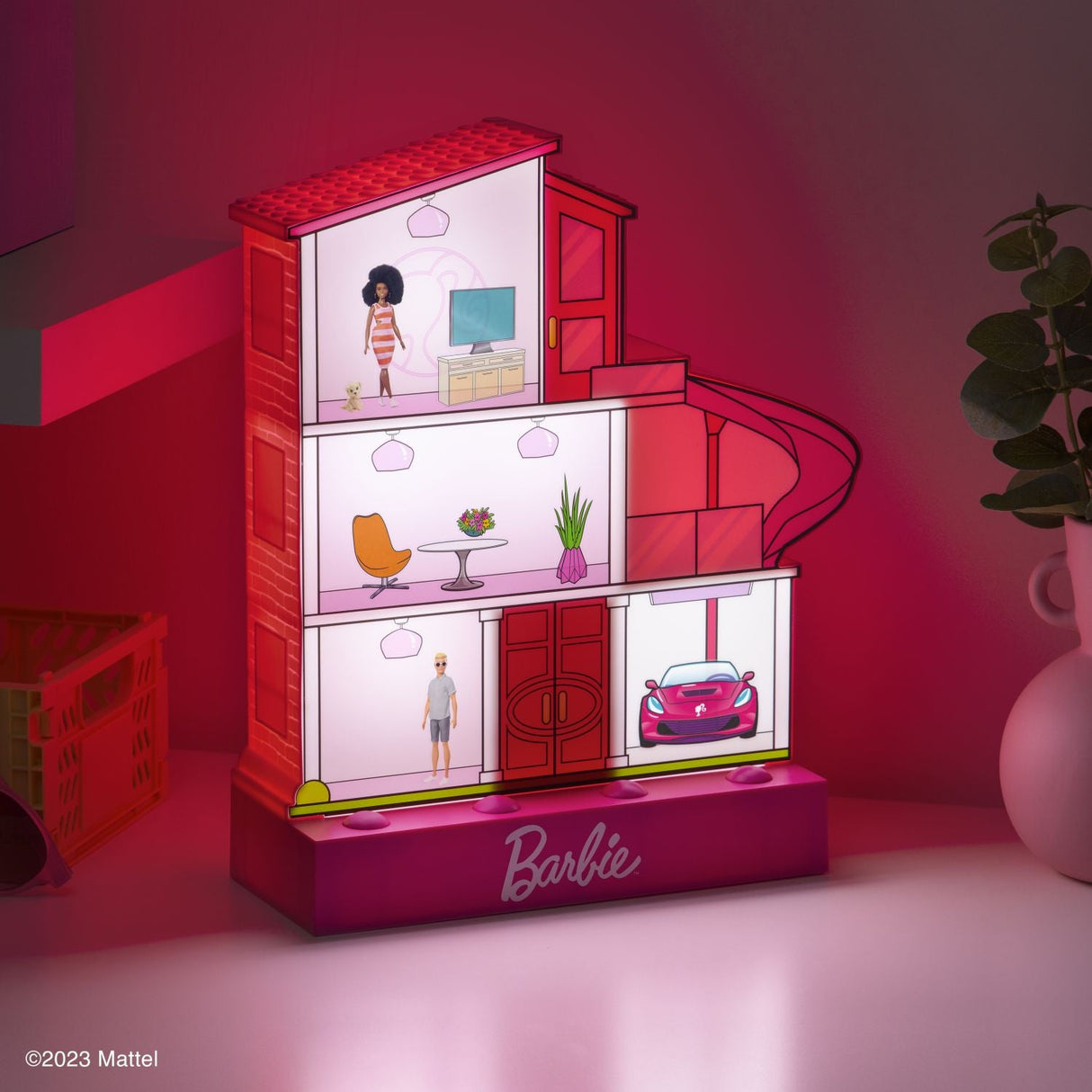 BARBIE DREAMHOUSE LJUS MED KLISTERMÄRKE