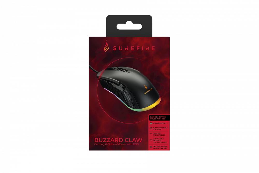 SUREFIRE - Buzzard Claw Gaming 6-knapps Mus Med RGB