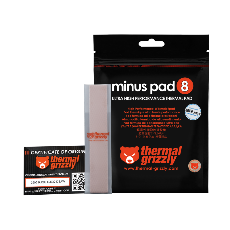 Termisk Grizzly Minus Pad 8 - 20x 120x 2,0 Mm