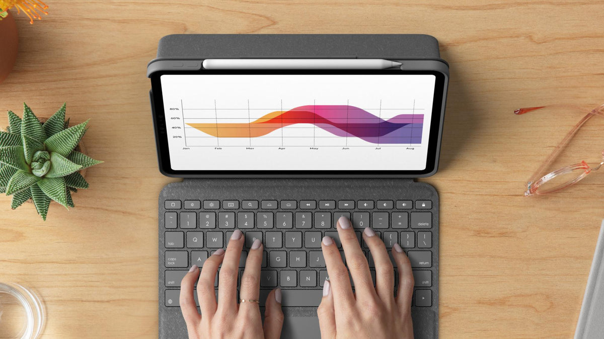 Logitech - Folio Touch for iPad Air (4th generation) - OXFORD GREY - Nordic Logitech
