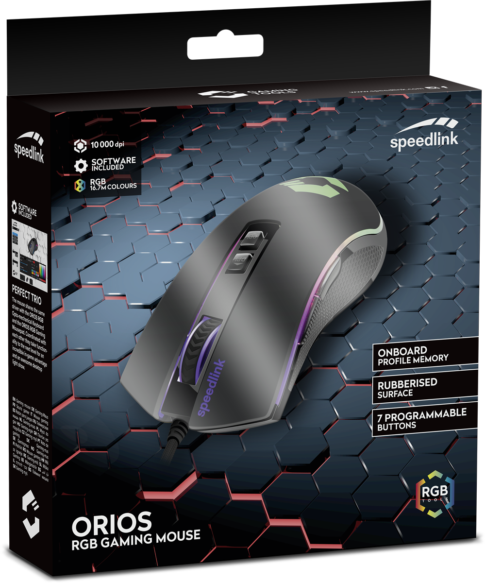 SpeedLink ORIOS RGB Gaming Mus / Svart