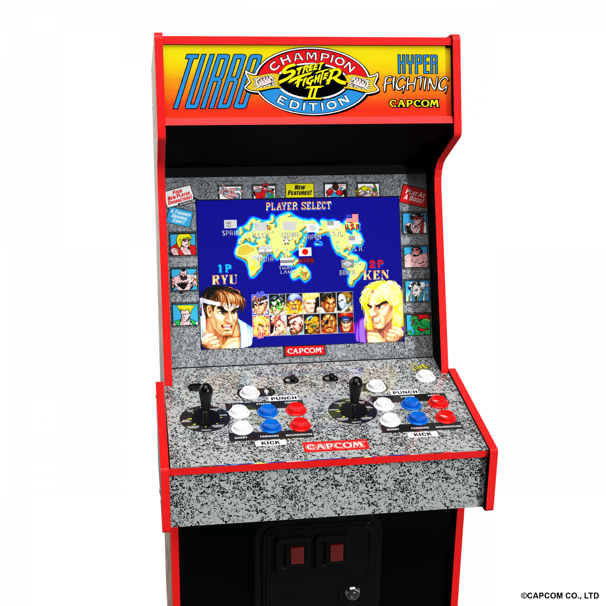 ARCADE 1 UP STREET FIGHTER LEGACY 14-I-1 WIFI-AKTIVERAD ARCADE MACHINE