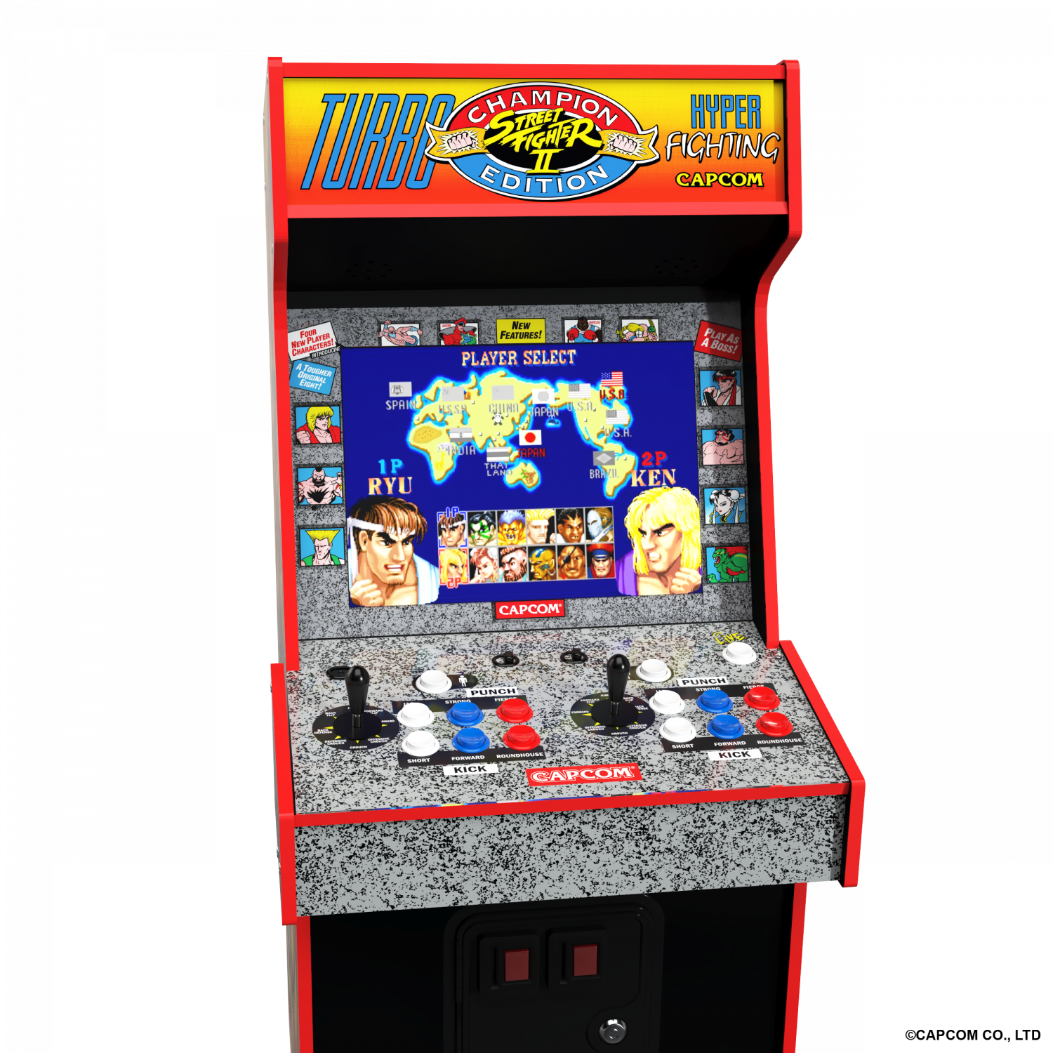 ARCADE 1 UP STREET FIGHTER LEGACY 14-I-1 WIFI-AKTIVERAD ARCADE MACHINE