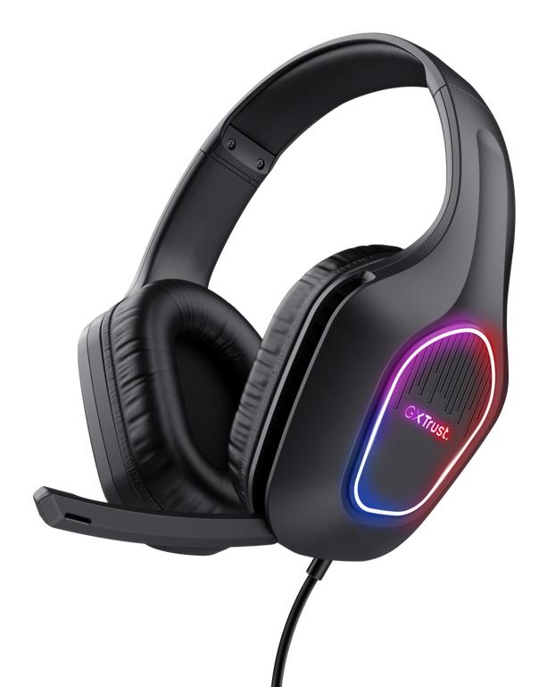 TRUST GXT416 ZIROX LED HEADSET - SVART