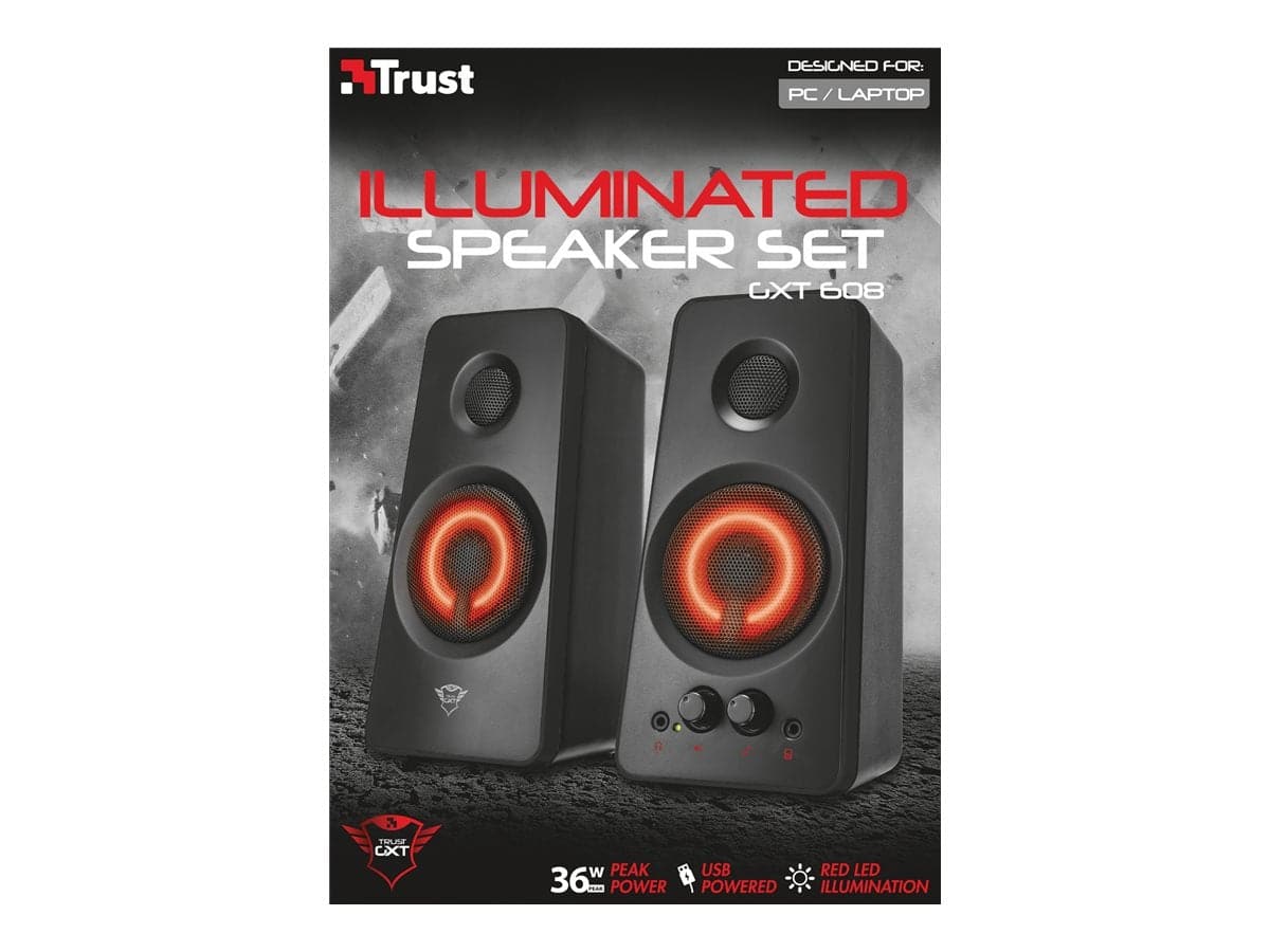 Trust GXT 608 Upplysta Högtalare Svart