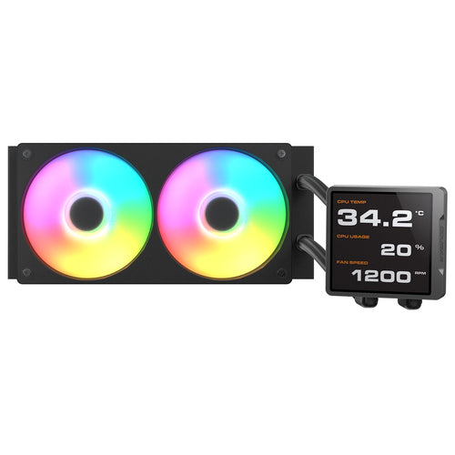 COUGAR Poseidon Vistek Pro 240, ARGB, sort AIO-vandkøler – produktvisning