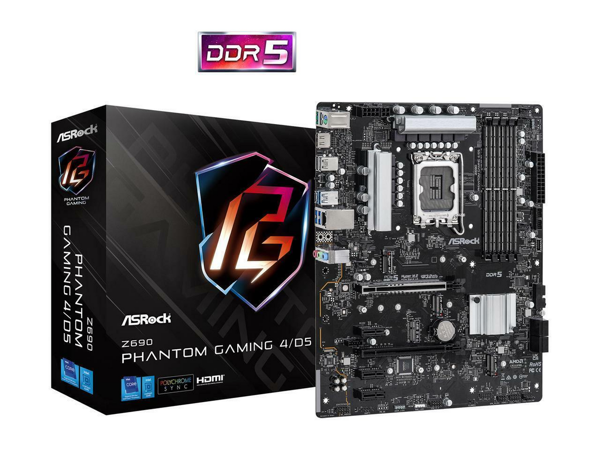 ASRock Z690 Phantom Gaming 4/D5 ATX LGA1700 Intel Z690