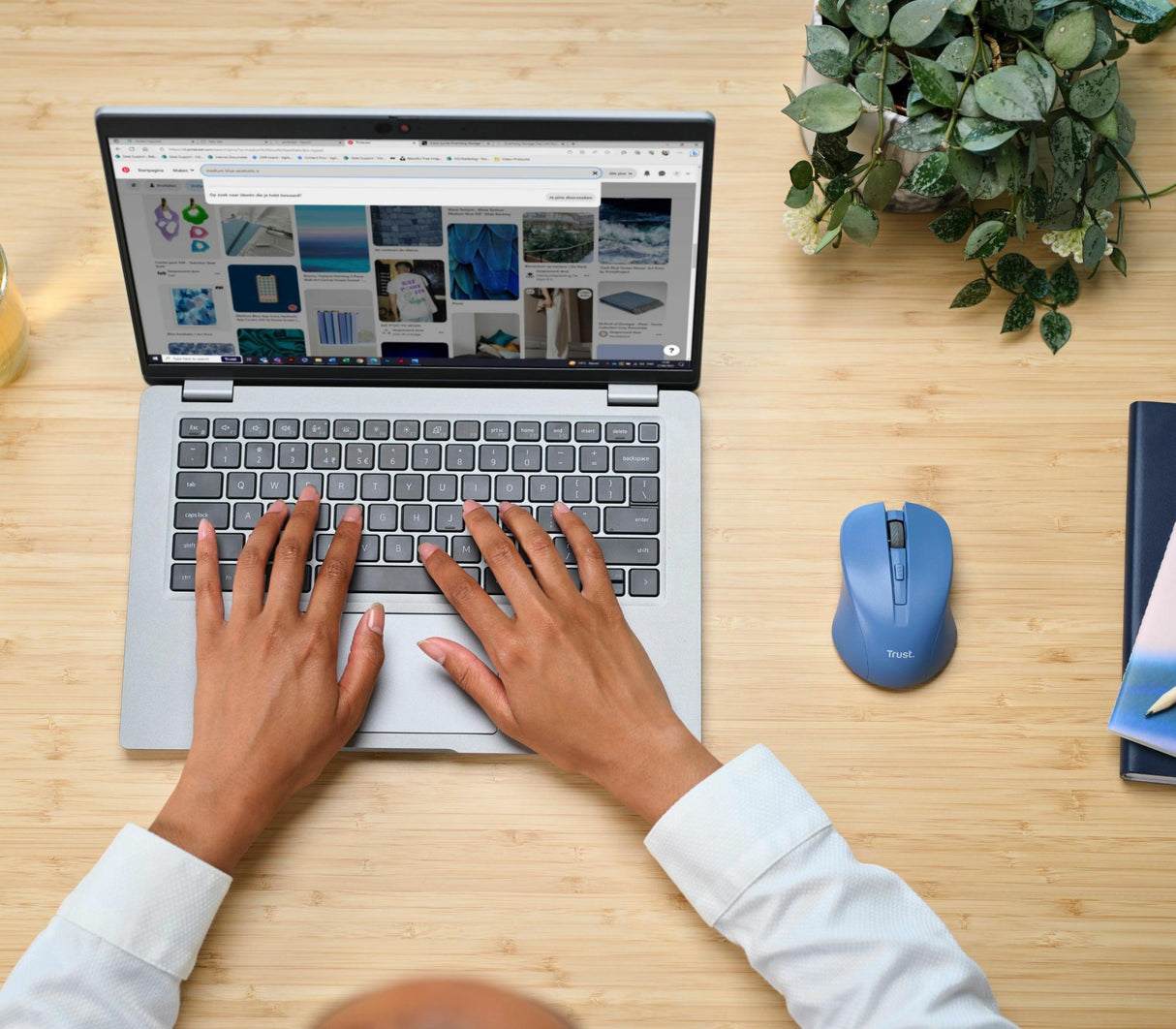 TRUST MYDO SILENT TRÅDLÖS MUS - BLÅ