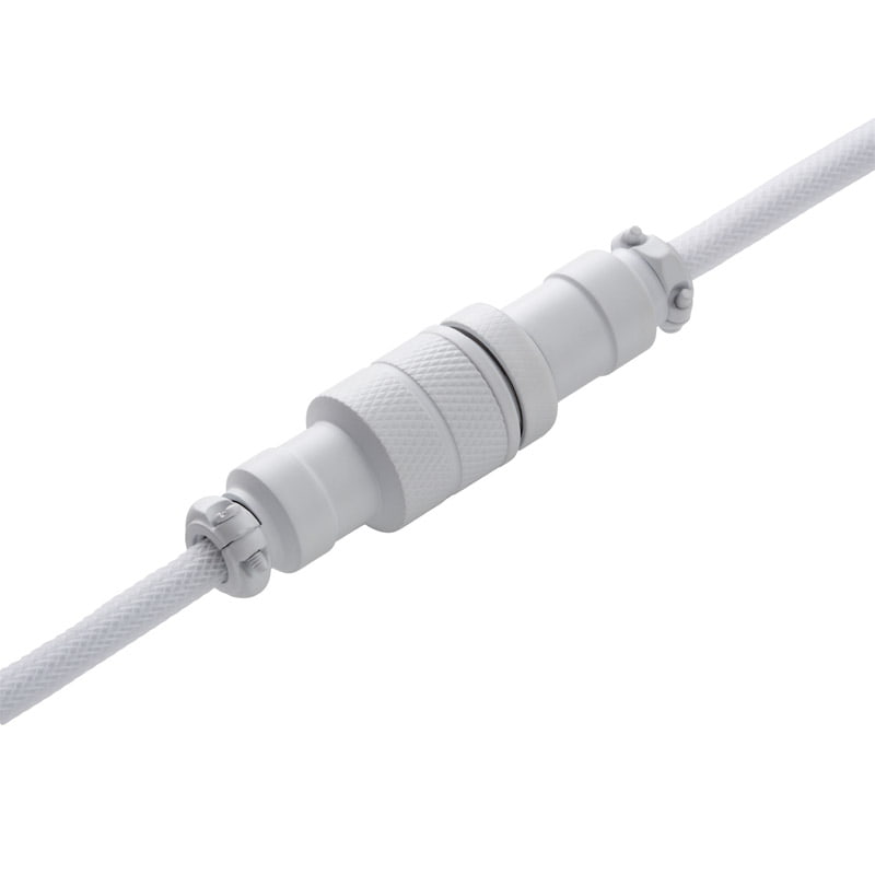 CableMod Pro Coiled Keyboard Kabel USB A Till USB Typ C, Glacier White - 150cm