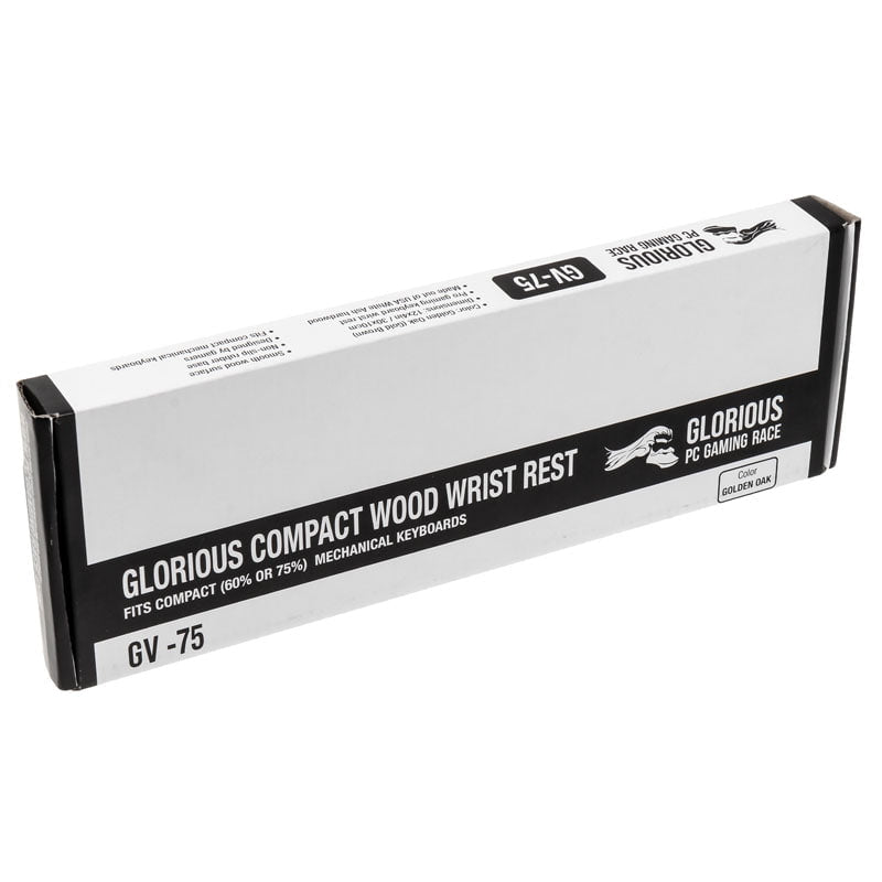 Glorious - Trä-Handledsplatta för tangentbord - Kompakt, Onyx