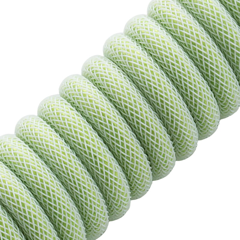 CableMod Pro Coiled Keyboard Kabel USB A Till USB Typ C, Lime Sorbet - 150cm