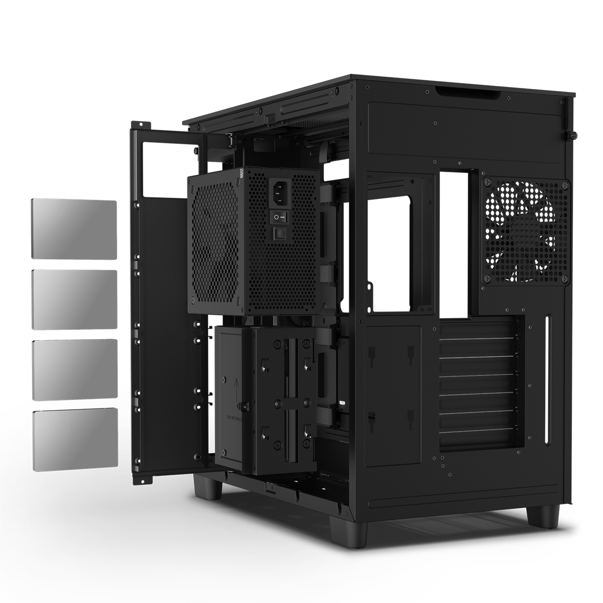 NZXT H9 Flow Black Dual Chamber Mid Tower Case