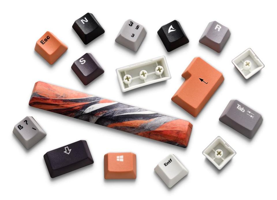 Sharkoon SGK50 S3 Design Bundle D6 – keycaps og musemåtte