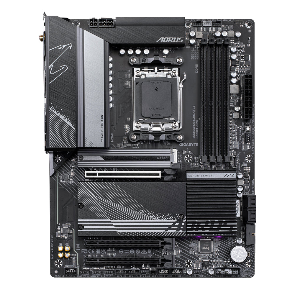 GIGABYTE B650 AORUS ELITE AX V2 - Sockel AM5 - Moderkort (svart)