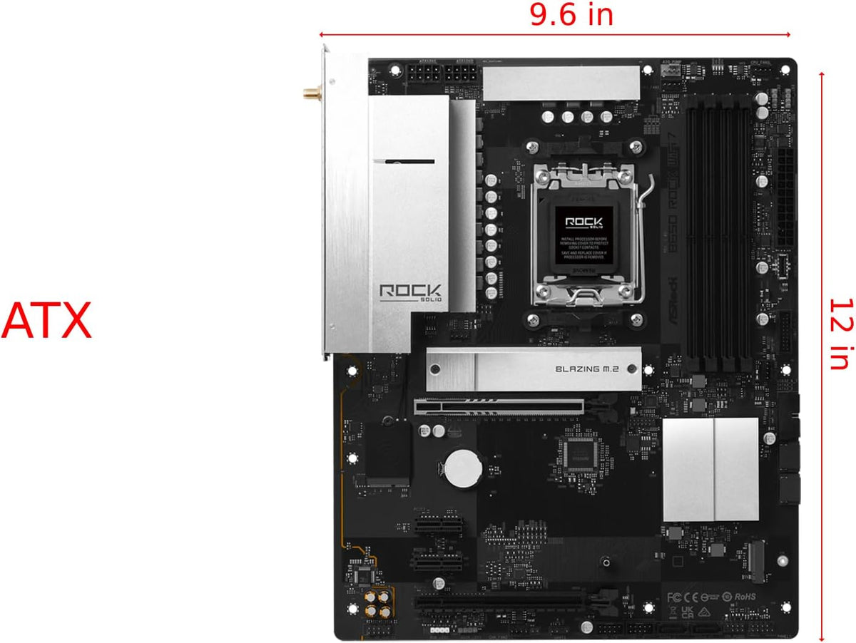 ASRock B650 Rock WiFi 7 - bundkort set forfra