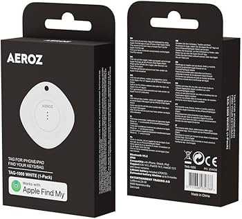 AEROZ - TAG-1000 White - Key finder for use with iPhone - Works with Apple Find My app