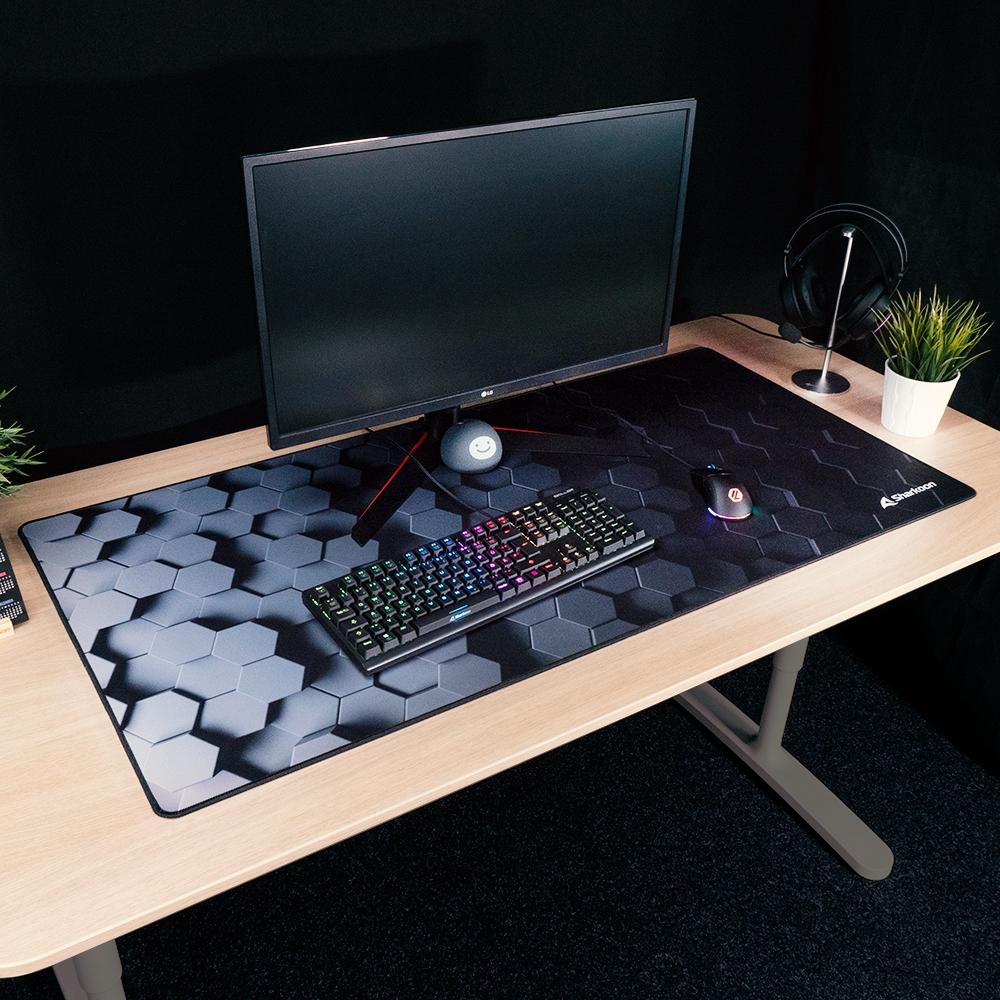 Sharkoon SKILLER SGP30 BIG HEX 1200x600mm 3mm Water-Repellent Stitched Anti-Slip Gaming Mouse Pad Sharkoon