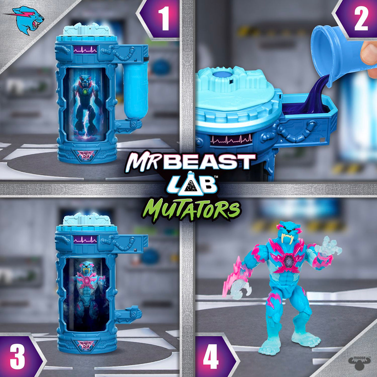 Mr. Beast Lab - Mutators, Mutation Chamber Lightning Panther