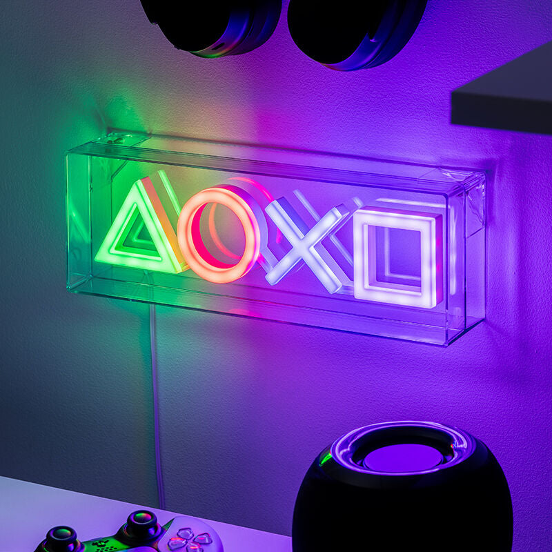 Playstation Symboler LED Neonljus 15 X 30 Cm