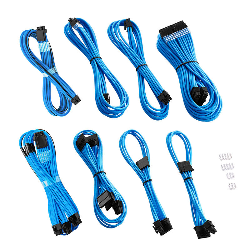 CableMod RT-Series Pro ModMesh 12VHPWR Dual Cable Kit För ASUS/Seasonic - Ljusblå