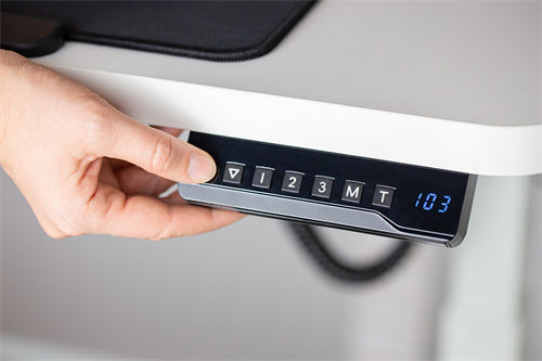 DELTACO Office Premium Sitt/stå Skrivbord Stålkontor