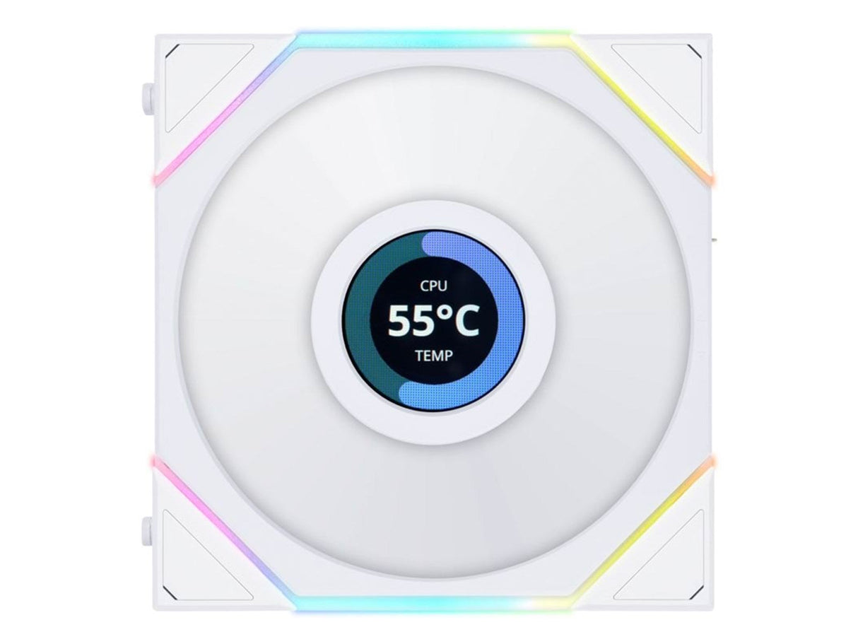 Lian Li UNI FAN TL Trådlös LCD Reverse, Vit - 120