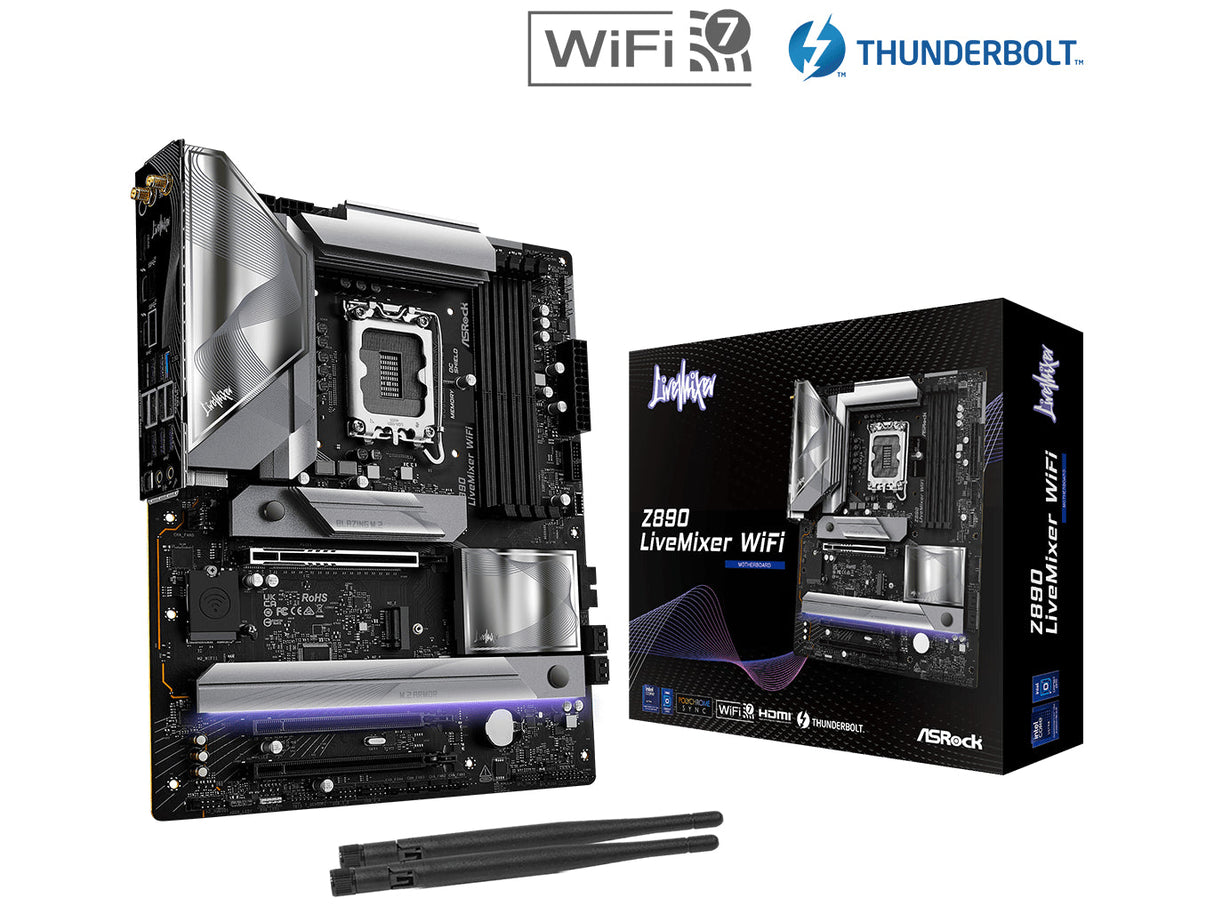 ASRock Z890 Livemixer WIFI Moderkort ATX LGA-1851 Intel Z890