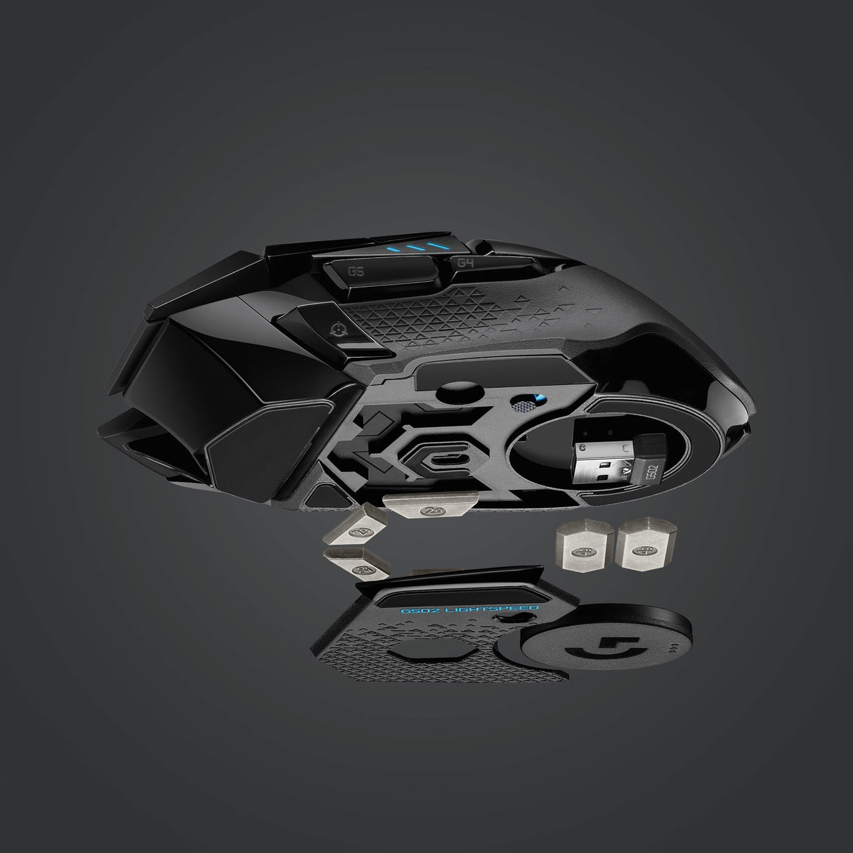 Logitech G502 Lightspeed Wireless - Spelmus - Svart
