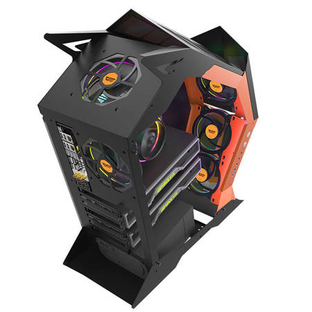 Datorfodral Darkflash K1 (svart & Orange)