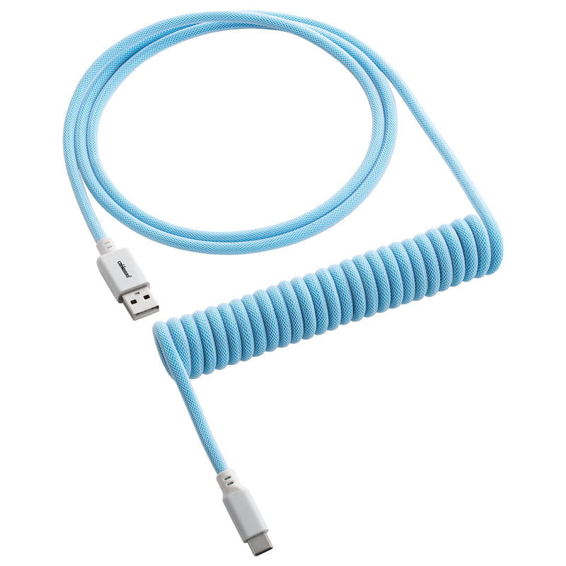 CableMod Classic Coiled Keyboard Kabel USB-C Till USB Typ A, Blueberry Cheesecake - 150cm