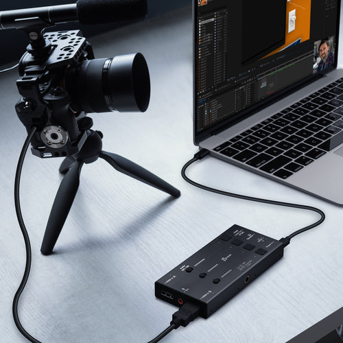 j5create JVA06 – Capture-enhed med to HDMI-indgange – Kamera og computer som eksempel
