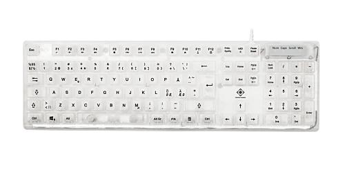 Deltaco - DK250 Membrane Keyboard - Transparent - Regnbågs LED