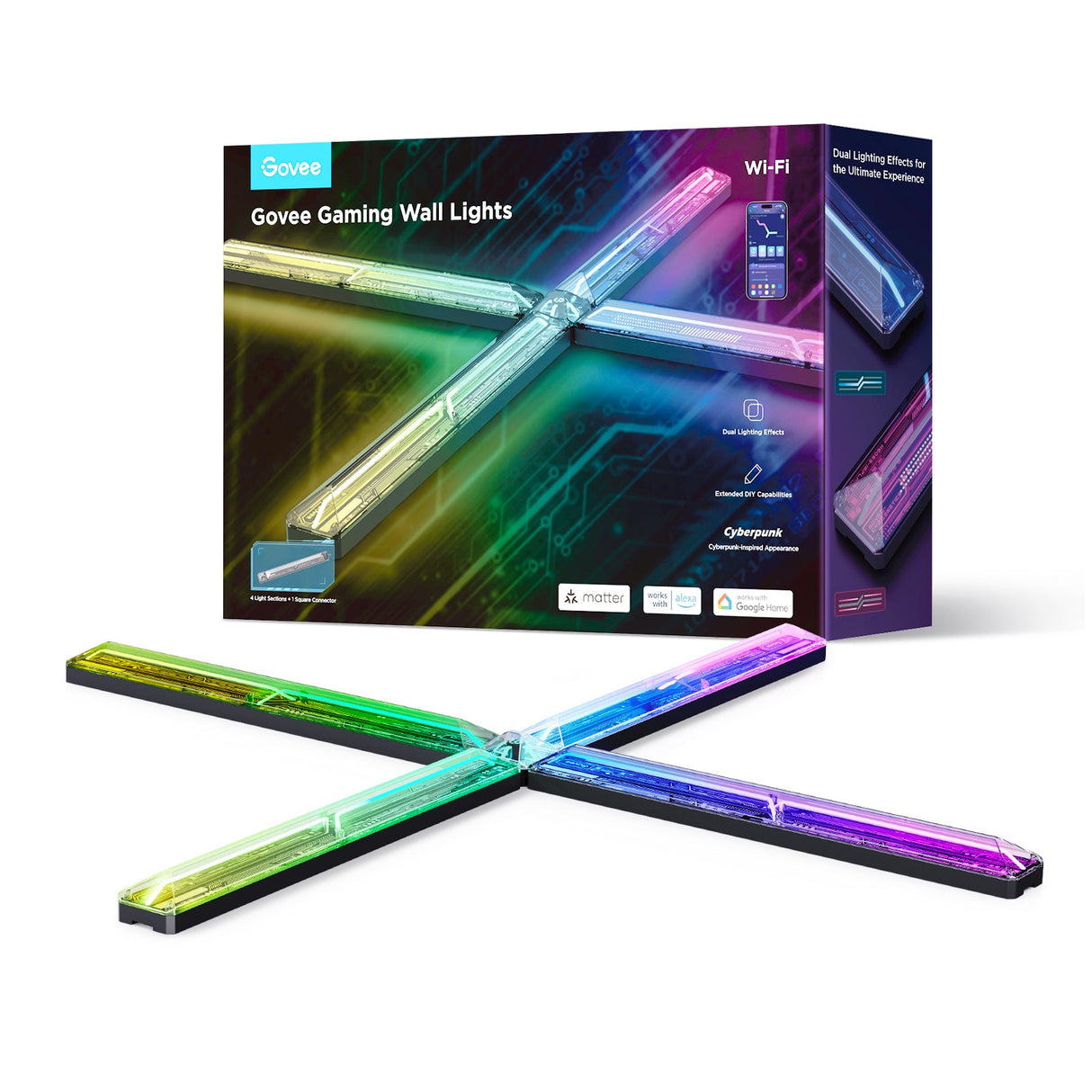 Govee - Gaming Vägglampa (4+1) - Lys Upp Din Spelupplevelse