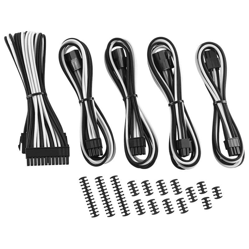 CableMod Classic ModMesh Cable Extension Kit - 8+6 Series - Svart/vit