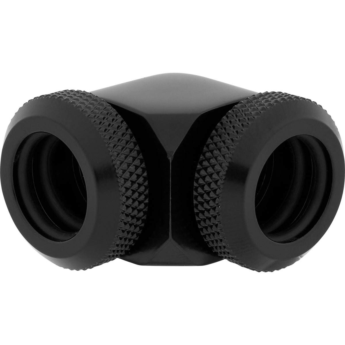 CORSAIR Hydro X Series XF Hardline 90° 12mm ytterdiameter vinklad koppling för vätskekylningssystem 2-pack svart